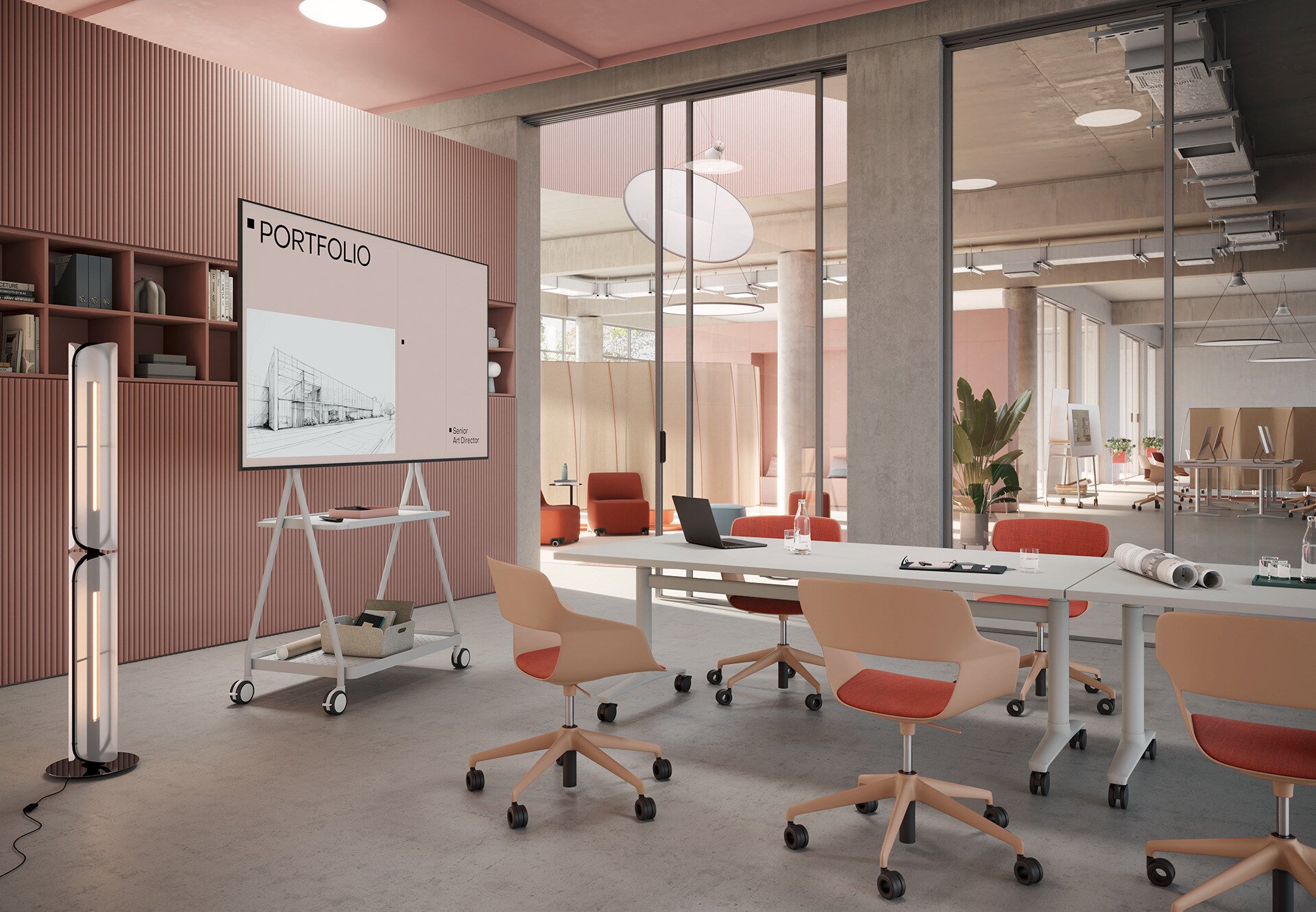 Meetingraum mit modularen Moebeln von Brunner
