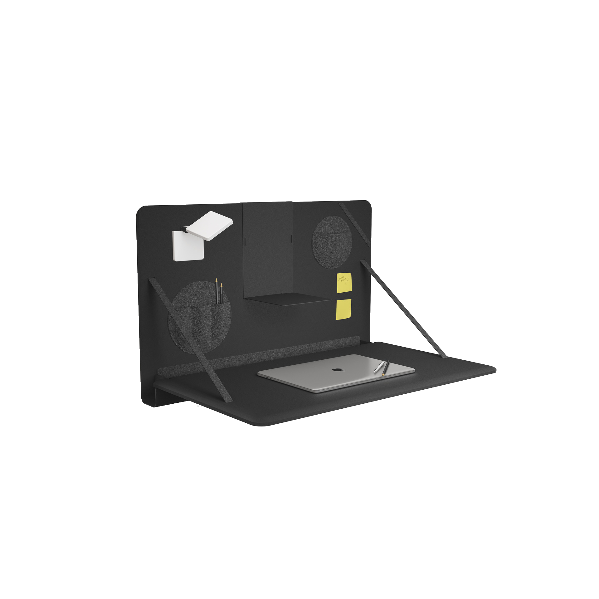 Brunner_notebook_9032_offen_schwarz_schwarz_mit_schatten_auf_weiß_mit_Accessoires