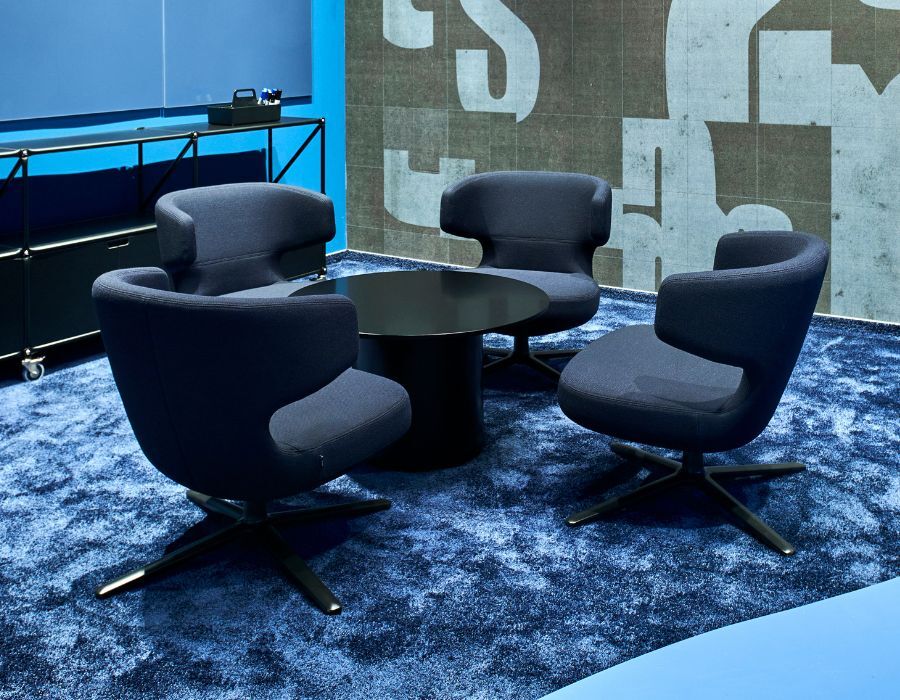 Co-Working-Bereich eines Jobcenters, geplant und eingerichtet von designfunktion