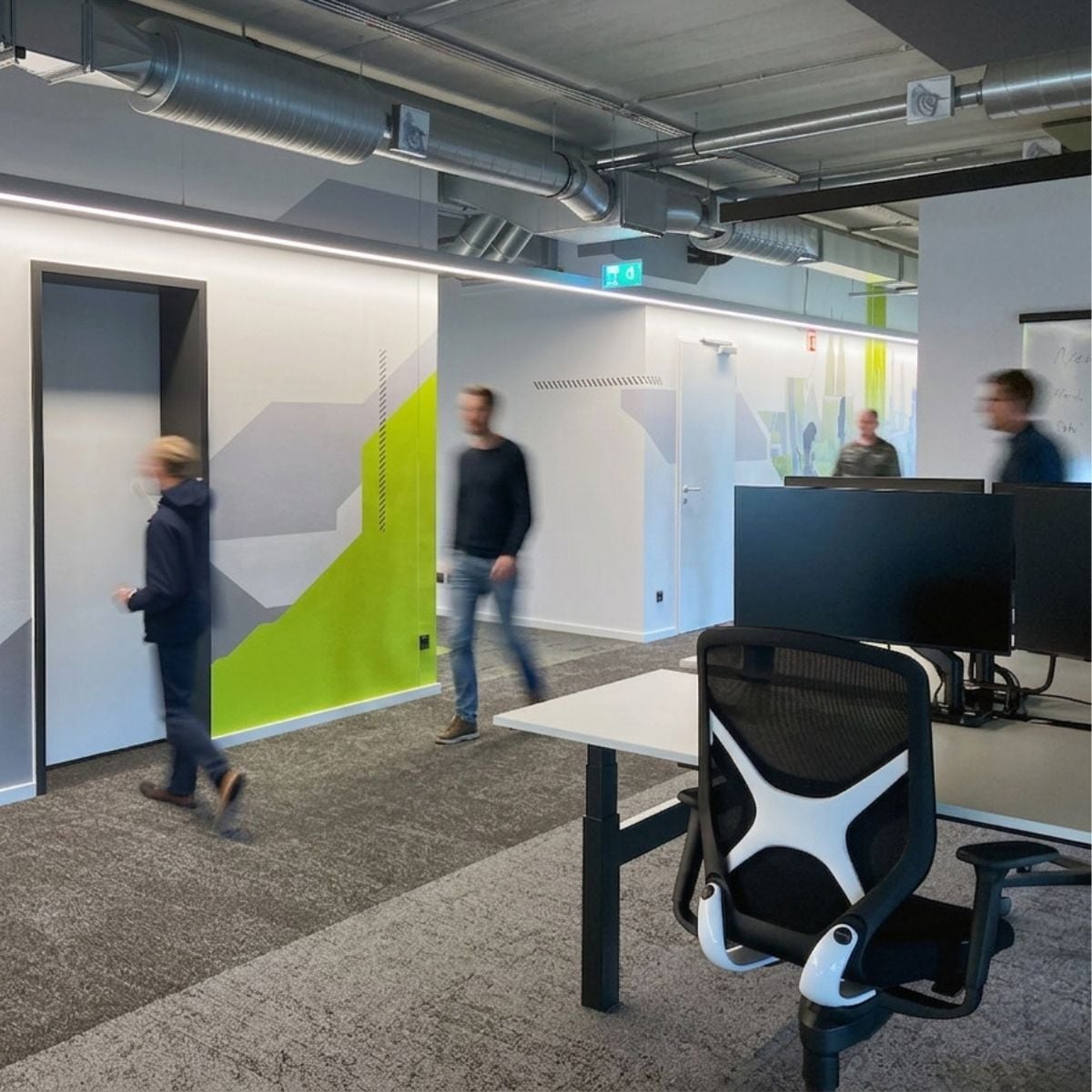Menschen in der neuen Arbeitswelt der Lise GmbH, gestaltet von designfunktion