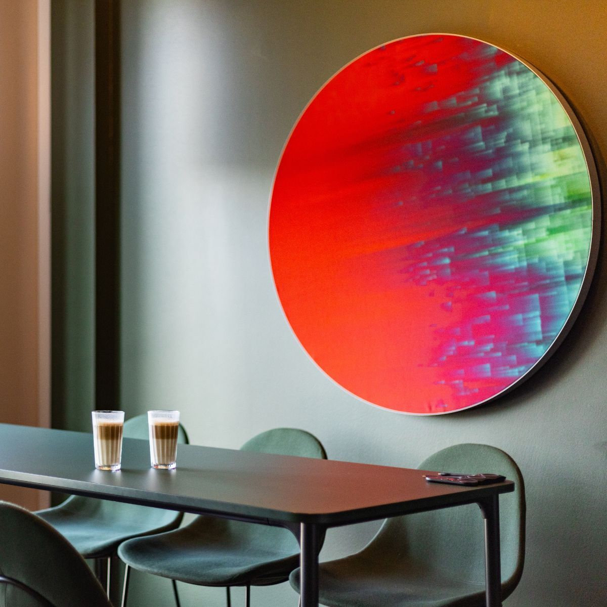 Wandpanel Büro der Sparkassenakademie Baden-Württemberg, eingerichtet von designfunktion
