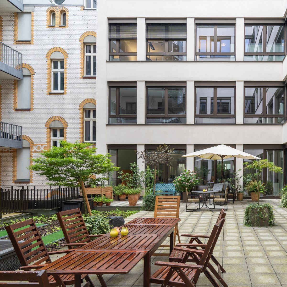 Innenhof der Büros von Virtimo in Berlin