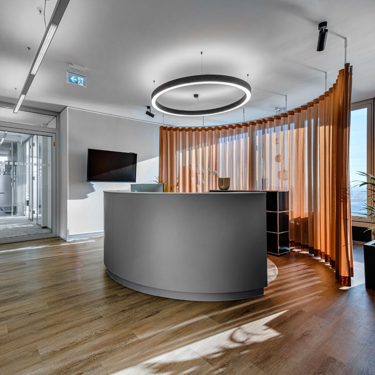 Empfangsbereich im Buero eines Lebensmittelproduzenten