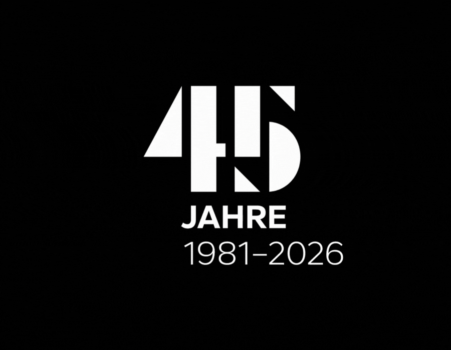 45 Jahre designfunktion, animierte Wort-Bild-Marke