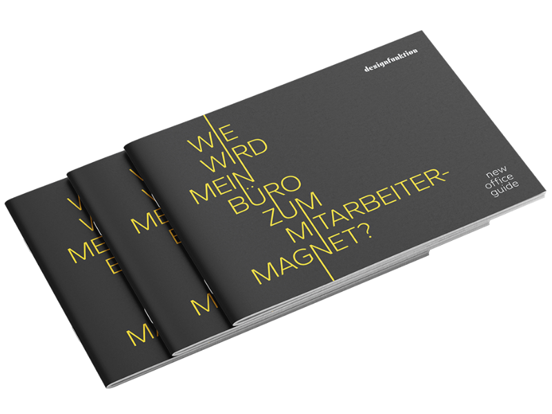 Teaserbild für den kostenlosen E-Guide von designfunktion zu Büros als Mitarbeitermagnet