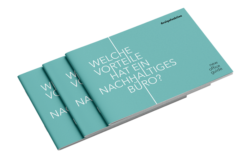 Teaserbild für den kostenlosen E-Guide von designfunktion zu den Vorteilen nachhaltiger Büros