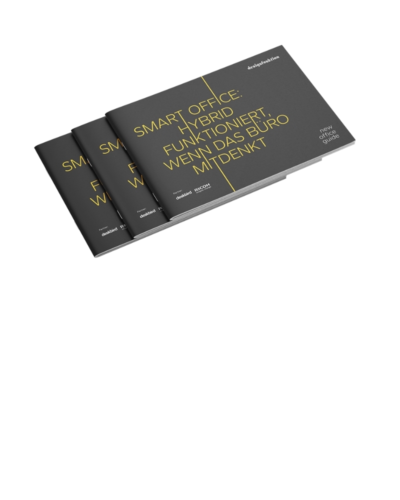 Kostenfreies designfunktion E-Book zum Thema Smart Office: Hybrid funktioniert, wenn das Büro mitdenkt