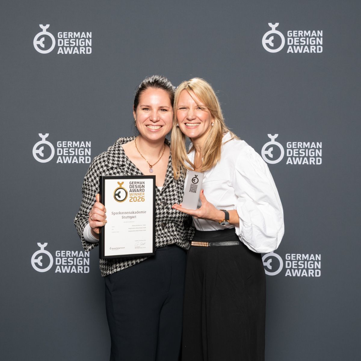 Teammitglieder des Standorts Heidelberg von designfunktion bei der Verleihung des German Design Awards 2026